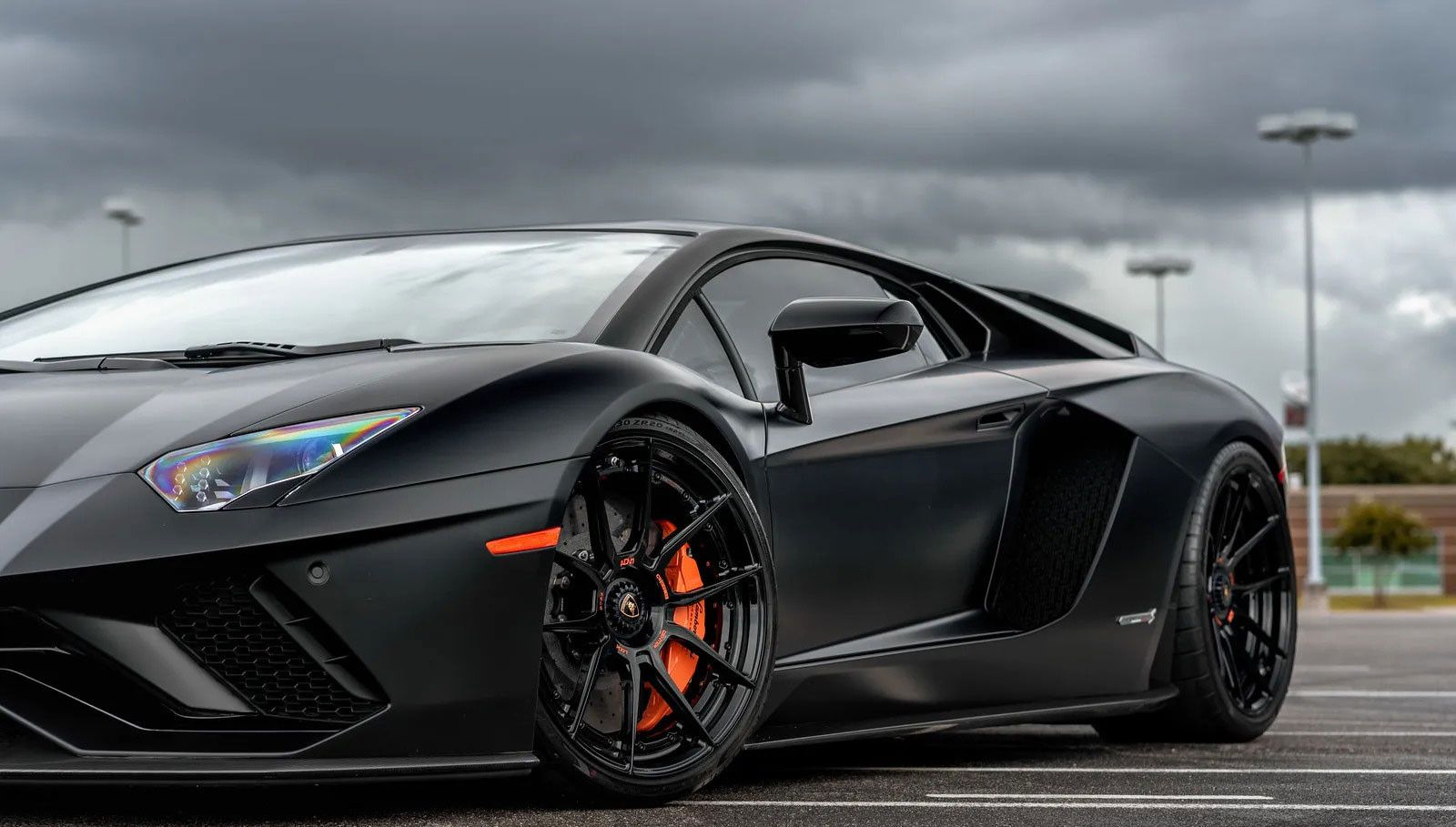 Customized black Lamborghini