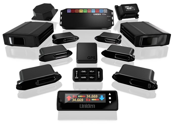 Uniden R9w professionally installed radar and laser system components